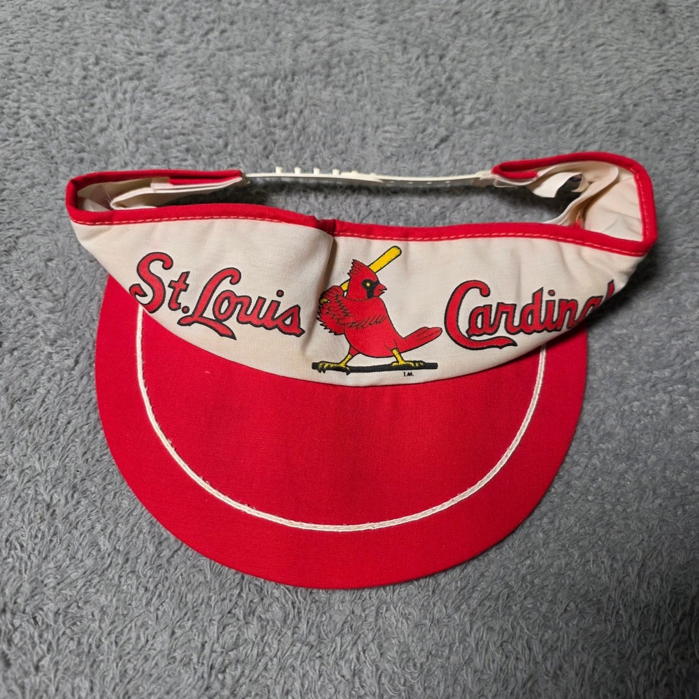 Annco Unisex OS St. Louis Cardinals Sun Visor Red Cream Vintage MLB Snapback Hat